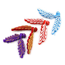 New Design Fashion Leaf Shape HandChinese Knot Cloth Button For Clothes